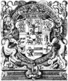 Coat of arms of Frederick II, 1592 engraving