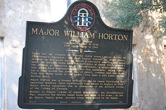 Historical marker for Maj. Horton