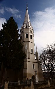 The Roman Catholic Church of Beltiug, built in 1862 from the donation of Alajos Károlyi