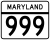 Maryland Route 999 marker