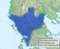 Image 8Proto-Greek linguistic area according to linguist Vladimir I. Georgiev. (from History of Greece)