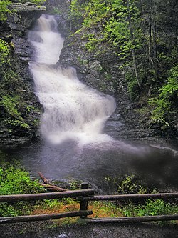 Raymondskill Falls, Dingman Township, Pike County, within the Delaware Water Gap National Recreation Area.