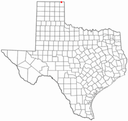 Location of Darrouzett, Texas