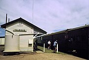 The Dirranbandi Mail at Talwood station on 13 November 1987