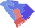 1988 United States House of Representatives elections in South Carolina by voteshare
