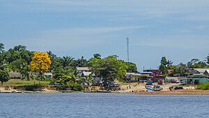 The village from the Upper Suriname River