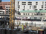 Construction progress at Northwestern corner of site