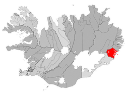 Location of Djúpavogshreppur