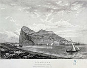 View of the west side of Gibraltar from Fort San Felipe