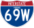 Interstate 69W marker