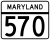 Maryland Route 570 marker