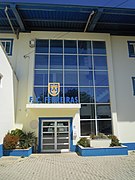 The main entrance to the football ground.