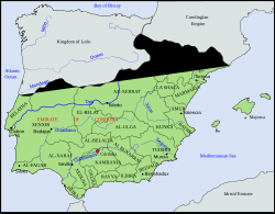 Emirate of Córdoba in 929 (green)