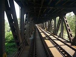 The bridge over the Po on the Genoa–Milan railway at Bressana Bottarone