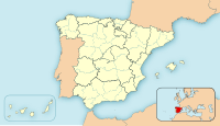 Location of Aceituna in Spain