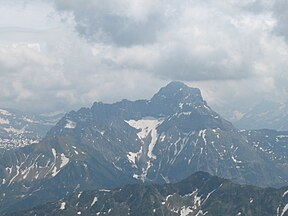 The Großer Widderstein seen from the Hoher Ifen to the north