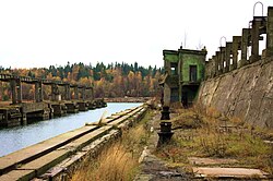 Former Soviet submarine degaussing station in Hara.
