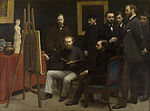 A Studio at Les Batignolles, Henri Fantin-Latour, 1870