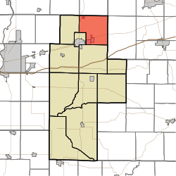 Location of Van Buren Township in Clay County
