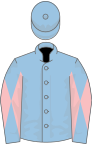 Light blue, light blue and pink diabolo on sleeves