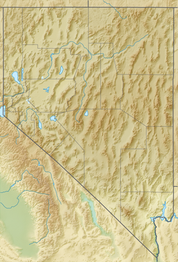 Location of Groom Lake in Nevada