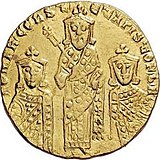 Romanos I with Constantine VII[d] and Christopher, 921–931.