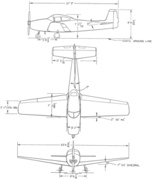 3-view line drawing of the Ryan L-17