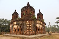 Baital: Pancha ratna Shyama Chandi temple, plain laterite structure built in 1660.
