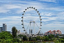 Singapore Flyer as viewed from Gardens by the Bay.