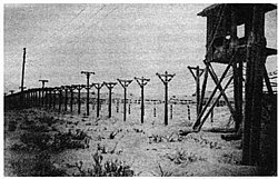 Perimeter fence and watchtower, Vorkuta Gulag.