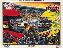 The 1993 Coca-Cola 600 program cover, with artwork by NASCAR artist Sam Bass.