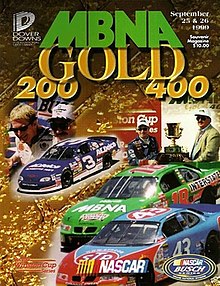 The 1999 MBNA Gold 400 program cover.