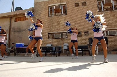 The DCC cheerleading in Iraq