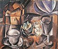 Pablo Picasso, 1909, Still Life, Casket, Cup, Apples and Glass, Bologna Gallery of Modern Art