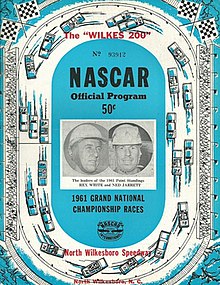 The 1961 Wilkes 200 program cover.
