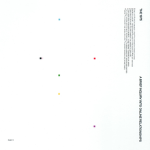 The album cover shows small colored squares in a white background, with the album's name, band name, and list of tracks printed on a different angle. At the bottom left, the text reads "(MFC)", meaning "Music For Cars".