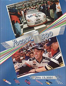 The 2001 Pocono 500 program cover.