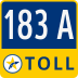 183A Toll Road marker