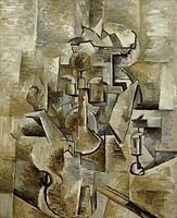 Georges Braque (1882–1963), Violin and Candlestick (1910), San Francisco Museum of Modern Art