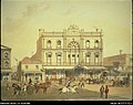 Royal Arcade, Melbourne, ca. 1854, watercolour on paper; 62 x 81 cm. National Library of Australia.