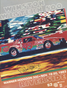 1983 Winston Western 500 program cover