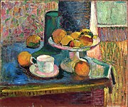 Henri Matisse (1899) Still Life with Compote, Apples and Oranges