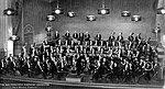 Myron Spaulding (circled) in first violin section of San Francisco Symphony (1937)