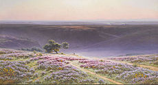 William Didier-Pouget, ca.1902-1903, Hauts Plateaux de la Corrèze, oil on canvas, 47.5 x 83.5 cm. (18 3/4 x 32 3/4 in.). Sale, Bonhams London, Tuesday, March 27, 2007, Lot 76 (entitled Bruyères en fleurs)