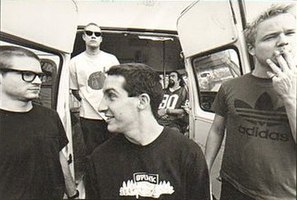 Brutal Juice Promotional Photograph. L-R: Sam McCall, Ted Wood, Craig Welch, Ben Burt and Gordon Gibson.