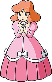 Artwork of Zelda wearing a long pink gown