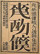 Title page of Tiānshū (A Book from the Sky) by Xu Bing, in pseudo-Chinese characters. The characters "天書" (Tiānshū) do not appear anywhere in the book.