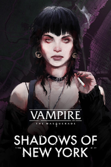 Key art depicting a black-haired, pale vampire woman looking toward the viewer while holding a cigarette