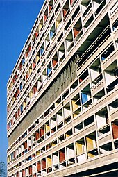 International Style - Unité d'habitation, Marseilles, France, by Le Corbusier, 1952[68]