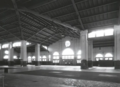 Interior of the market, circa 1945,[7] showing the large brick pillars supporting the building, as well as the tiled floor, which had a Greek key border[11]